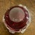 Transparent Studio Art Glass Perfume Bottle - Cranberry Core Signed by Artist Loretta Eby For Sale - Image 8 of 10