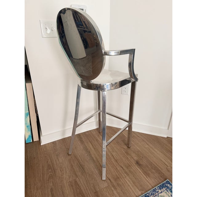 One Armed Aluminum Kong Bar Stools (Pair) by Philippe Starck for Emeco For Sale - Image 11 of 15