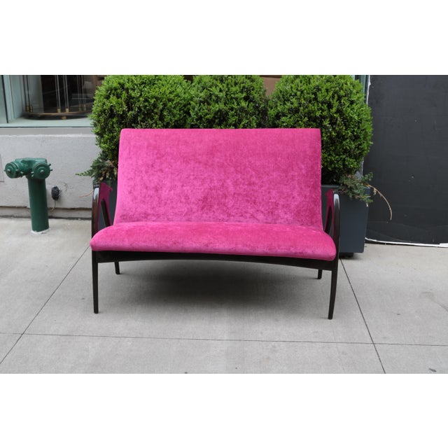 Mid-Century Modern 1950s Sculptural Italian Mid-Century Settee by Malatesta and Mason For Sale - Image 3 of 4