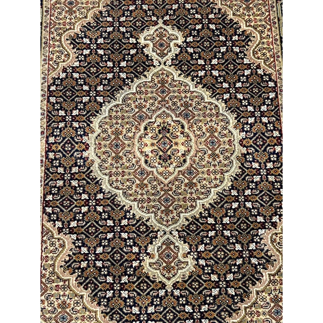 Vintage Persian Tabriz Mahi Fish Wool Rug 2’7” X 4’1” For Sale - Image 4 of 5
