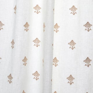 Schumacher Rubia Sheer Fabric in Ivory For Sale