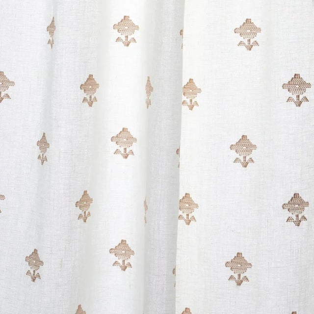 Schumacher Rubia Sheer Fabric in Ivory For Sale