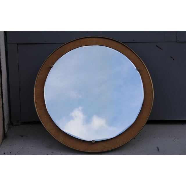 Italian Round Mirror by Santambrogio & De Berti, 1950 For Sale - Image 12 of 13
