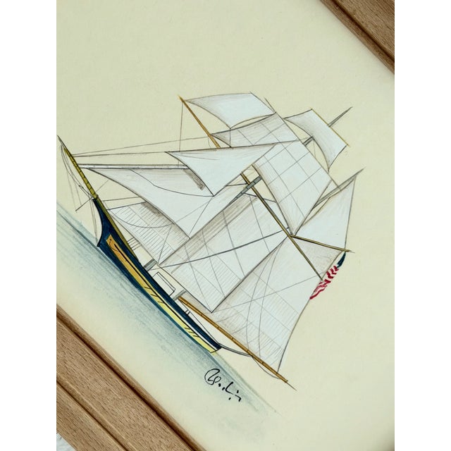 A beautiful sailboat painting, hand-painted by master artists using acrylic paints and natural pigments. This piece...