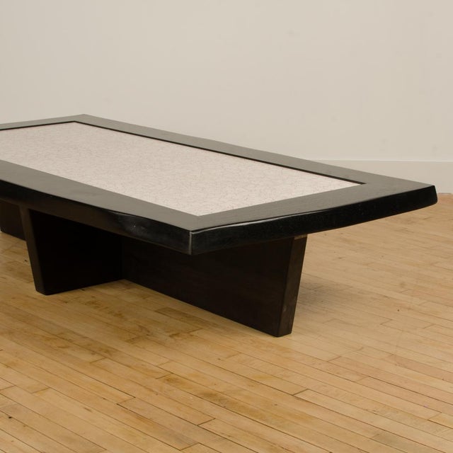 Mid 20th Century Vintage Modernist Rectangular Coffee Table with Eggshell Fragment Top For Sale - Image 5 of 13