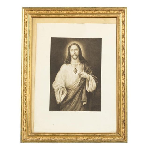Sacred Heart of Jesus, 20th Century, Engraving, Framed For Sale - Image 6 of 6