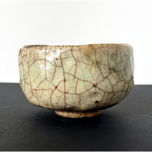 Early 20th Century Japanese Oribe Chawan Tea Bowl by Kato Tokuro For Sale - Image 5 of 15