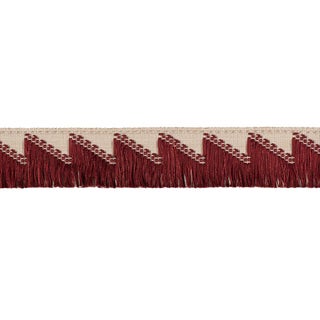 Schumacher Trace Of Connection Fringe Trim In Merlot For Sale