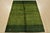 Contemporary Gabbeh Rug 5’1” X 6’6” Green Wool Vintage Tribal Hand-Knotted Carpet For Sale - Image 3 of 13