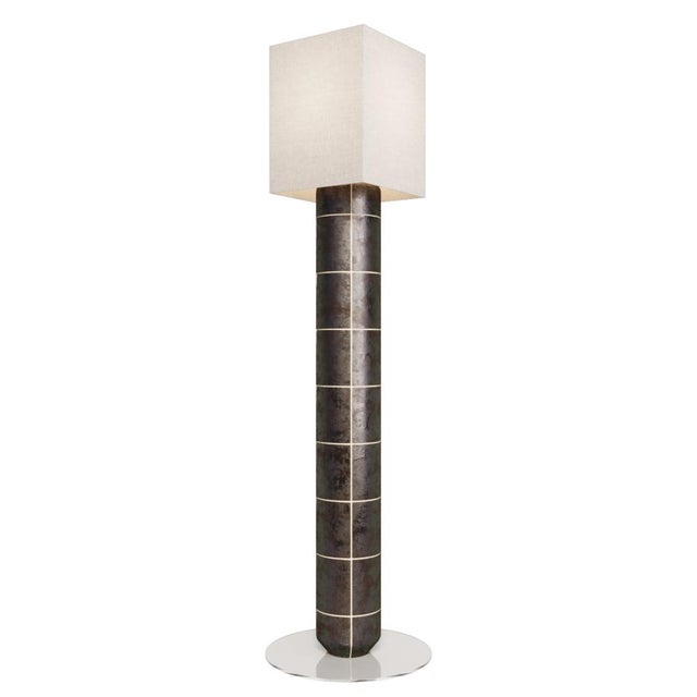Not Yet Made - Made To Order Handcrafted Ceramic and Glass Floor Lamp in Gasoline Glaze from Artem Zakharchenko-Halytskyi For Sale - Image 5 of 5
