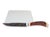 French white porcelain cheese board paired with a classic cheese knife featuring a natural stag horn handle. The simple...