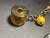 These early MCM (1930s-1950s) dangle earrings feature Venetian (Murano) glass wheel beads crafted with an internal gold...