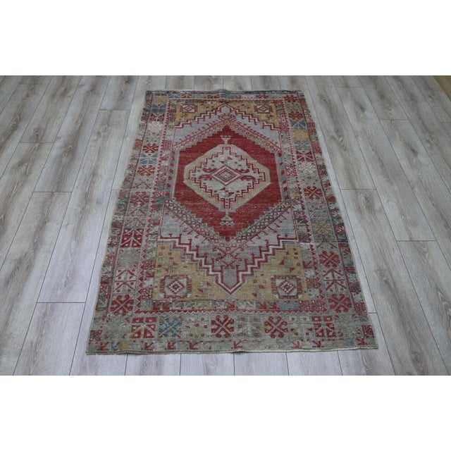 1960s Bohemian Style Hand Knotted Red Oushak Rug For Sale - Image 9 of 9