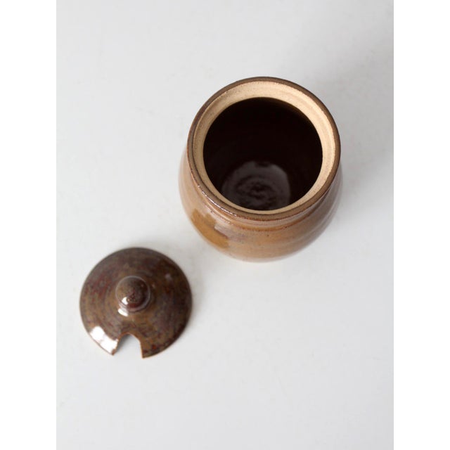 Vintage Handmade Studio Pottery Sugar Bowl For Sale - Image 6 of 15
