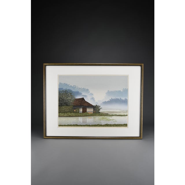 Shufu Miyamoto, Water Weeds at Hiroshima, 1984, Woodblock Print For Sale - Image 14 of 14