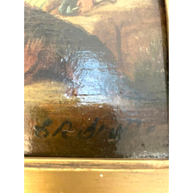 C R Breytle, Scene with Horses & Dogs, 1880, Oil on Canvas, Framed For Sale - Image 11 of 15