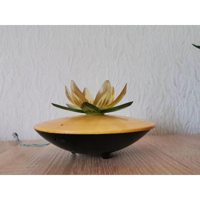 Small Eastern European Acrylic & Plastic Water Lily or Lotus Night Lamp, 1970s For Sale - Image 14 of 14