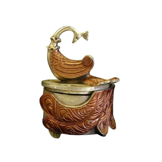 Chinese Chinese Silver Rose Peacock Incense Burner For Sale - Image 3 of 5