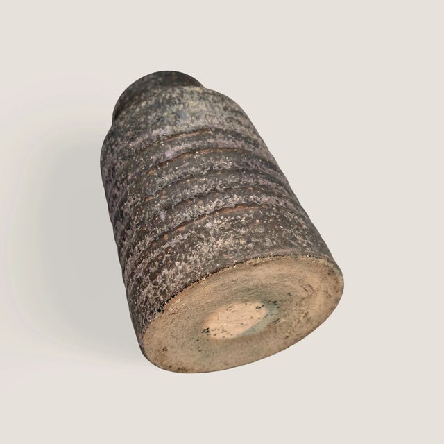 Vintage Dutch Brutalist Studio Ceramic Vase by Mobach Keramik, 1960s For Sale - Image 11 of 16