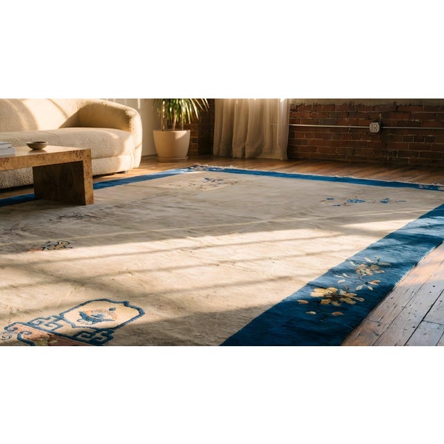 Textile Antique Chinese Peking Rug For Sale - Image 7 of 8