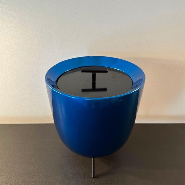 TMT Blue Thermos Bucket by Bruno Munari for Zani&Zani, 1955, in Flawless conditions. Designed 1950 to 1959 This piece has...