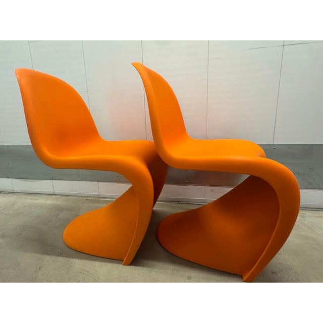 Verner Panton Vintage, Post Modern 1990s Pantonstolen (Vernor Panton) Chair Pair (2) For Sale - Image 4 of 12