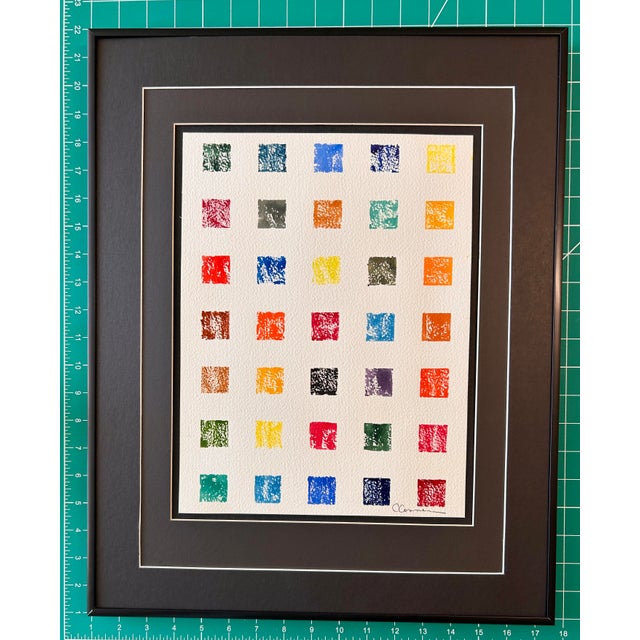 Black Original Watercolor Painting “City Windows” For Sale - Image 8 of 12