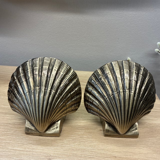 PM Craftsman Brass Clam Shell Bookends
