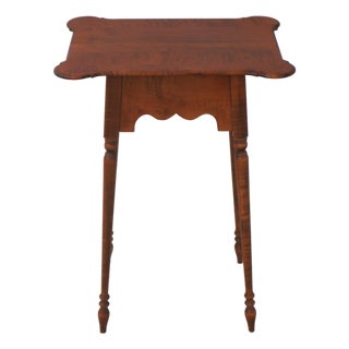 River Bend Tiger Maple Country Side Table For Sale