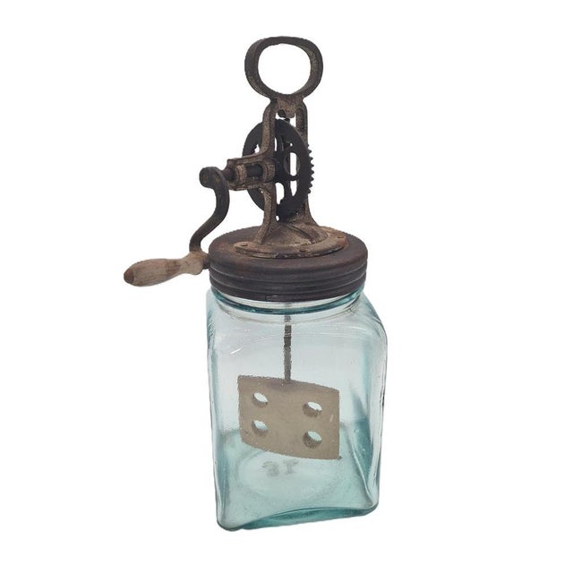 Large Antique Three-Liter Butter Churn, 1890s For Sale - Image 9 of 9