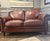Brown Natuzzi Maturità Italian Cognac Top Grain Leather Loveseat – Made in Italy For Sale - Image 8 of 11