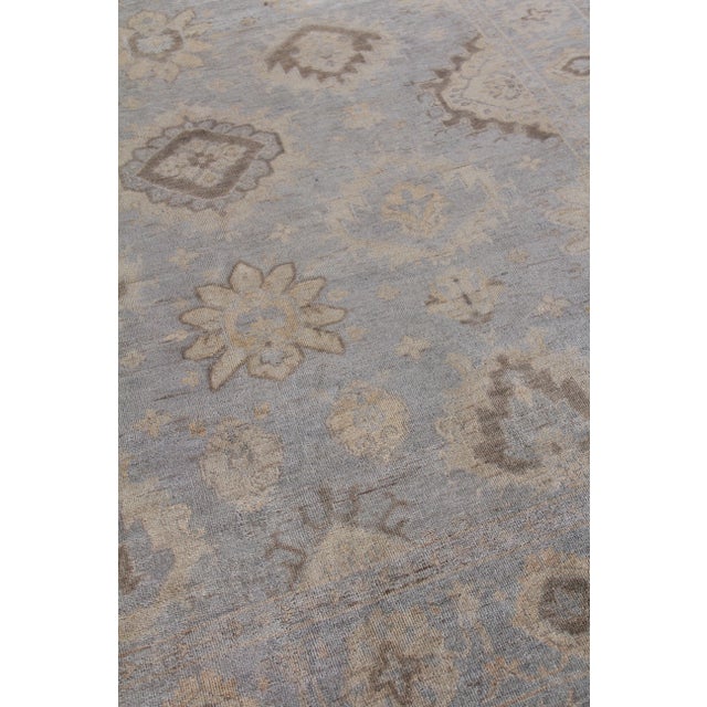 Not Yet Made - Made To Order Oushak Hand-Knotted WoolLight Blue Rug - 9'x12' For Sale - Image 5 of 8