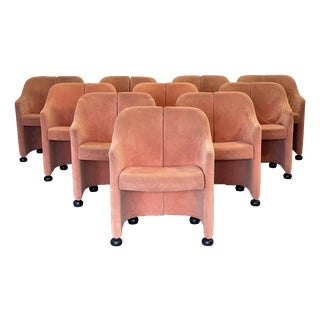 Vintage Fabric Armchairs, 1980s, Set of 10 For Sale