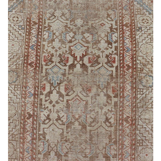 Antique Kurdish Runner in Soft Tones in Wool With All-Over Tribal Design 3'0 X 8'1 For Sale - Image 9 of 11