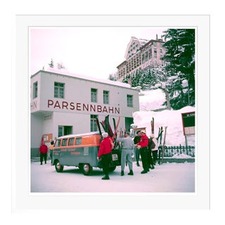 Toni Frissell 'Ski Bus' Archival Pigment Print Framed in White For Sale