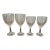 Vintage Elise Pattern Bohemian Crystal Glass Water and Wine Goblets- Set of 4 For Sale