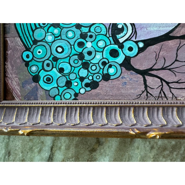 Wood Contemporary Original Folk/Outsider Painting Unframed For Sale - Image 7 of 10