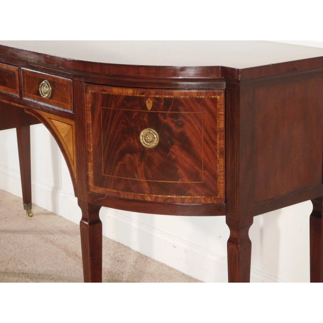 Baker Stately Homes Collection 6 Legged Inlaid Sideboard on Brass Casters For Sale In South Bend - Image 6 of 12