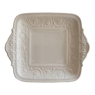 1930s Art Deco Era Wedgwood Patrician Square Handled Cake Plate For Sale