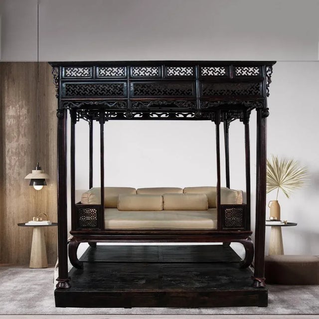 An Exquisite 19th Century Chinese Canopy Bed! This extraordinary 19th century Chinese canopy bed, a truly exceptional...