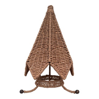 French Modern Sisal Lamp For Sale