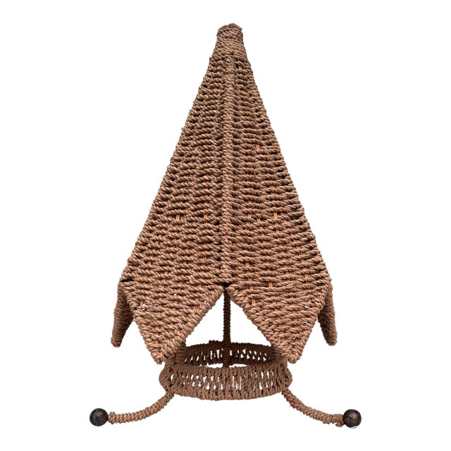 French Modern Sisal Lamp For Sale