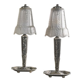 French Art Deco Lamp by P. Maynadier 1930s France - A Pair For Sale