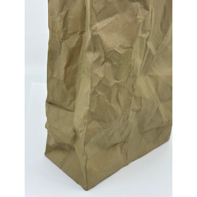 Vintage Pop Art Ceramic Crumbled Paper Bag Statue For Sale In New York - Image 6 of 12