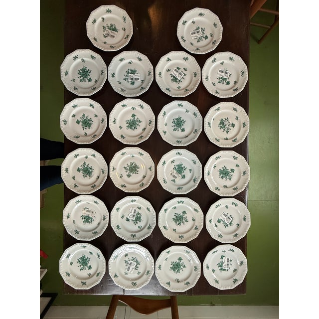 1960s Rosenthal Maria Emerald "Greenhaven" Pattern, Jackie Kennedy-Era-Traditional 111-Piece Fine Porcelain Set For Sale - Image 17 of 18