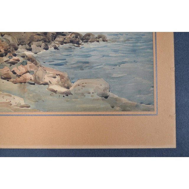 G. Masson a Charming Belle Époque View of Brittany’s Legendary Pointe Du Raz, Captured in 1900 For Sale - Image 10 of 11