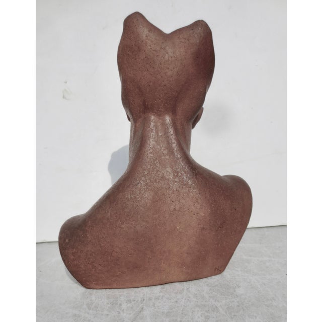 Early 20th Century Tera Cotta Bust Circa 1920s For Sale - Image 5 of 12