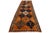 Textile Mid-20th Century Vintage Turkish Oushak Runner Rug With Geometric Medallions in Burnt Orange and Indigo Blue For Sale - Image 7 of 9