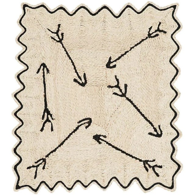 Schumacher Schumacher X Charlap Hyman & Herrero Flechas Rug in Natural & Black For Sale - Image 4 of 5