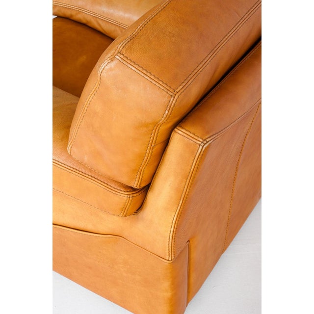 Camel-Colored Leather Armchair from Roche Bobois, France, 1980s For Sale - Image 18 of 18